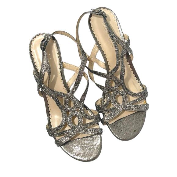 Charter Club Sparkly Silver Wedge Sandals - Size 9M Heels - Excellent Condition - Picture 3 of 9